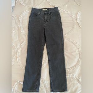 Madewell The Perfect Vintage Gray High Rise Straight Leg Jeans